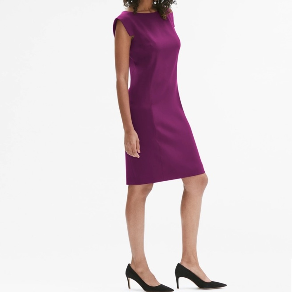 MM Lafleur The Sarah Cap Sleeve Dress Plum 8